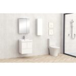 Долен конзолен PVC шкаф Inter Ceramic 9048-50W+УМИВ. 5953W-51CM – стилен избор за компактни пространства - Image 3