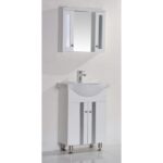 Долен шкаф за баня Inter Ceramic ICP 6042 – PVC корпус, бял цвят, с умивалник - Image 3