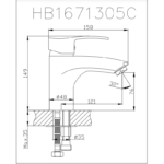 Смесител  за умивалникс БИДЕТНА слушалка "Quadrat" ICF 1671305 - Image 3