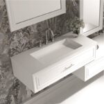 Долен конзолен PVC шкаф за баня Inter Ceramic ICP 10025 / 38416  – качествен шкаф за баня с конзолен монтаж
