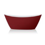 Вана Inter Ceramic ICSH LB 1781 R – Червена свободностояща вана с модерен дизайн и елегантност