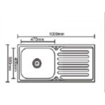 Кухненска мивка алпака ICK10050L  TAMPICO - Image 2