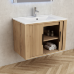 ШКАФ ЗА БАНЯ AREZZO 8045 WOODEN С БЯЛ УМИВАЛНИК 8066 - Image 3