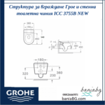 Структура за вграждане Грое и тоалетна чиния ICC 3755B New - Image 2